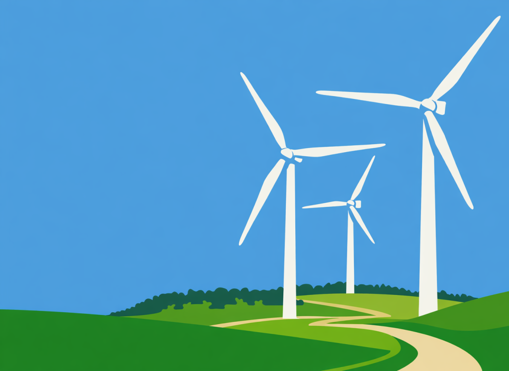 small-scale wind turbine farm on rural land uk