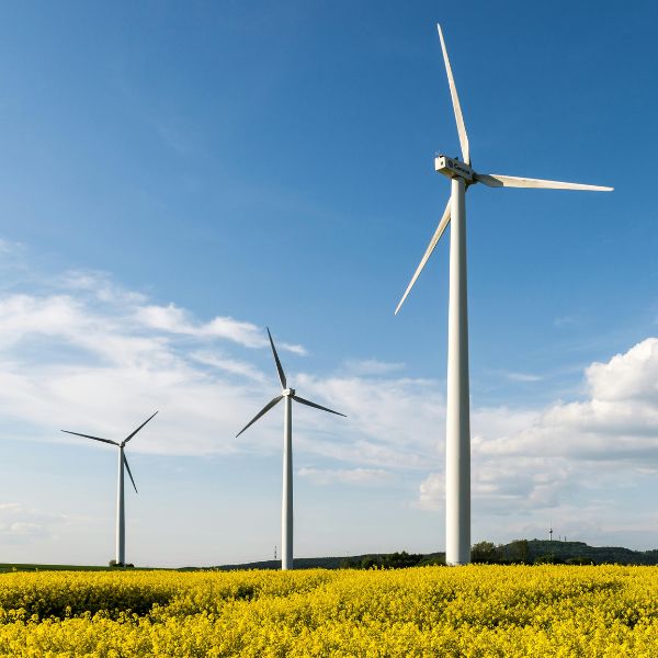 UK countryside wind turbine