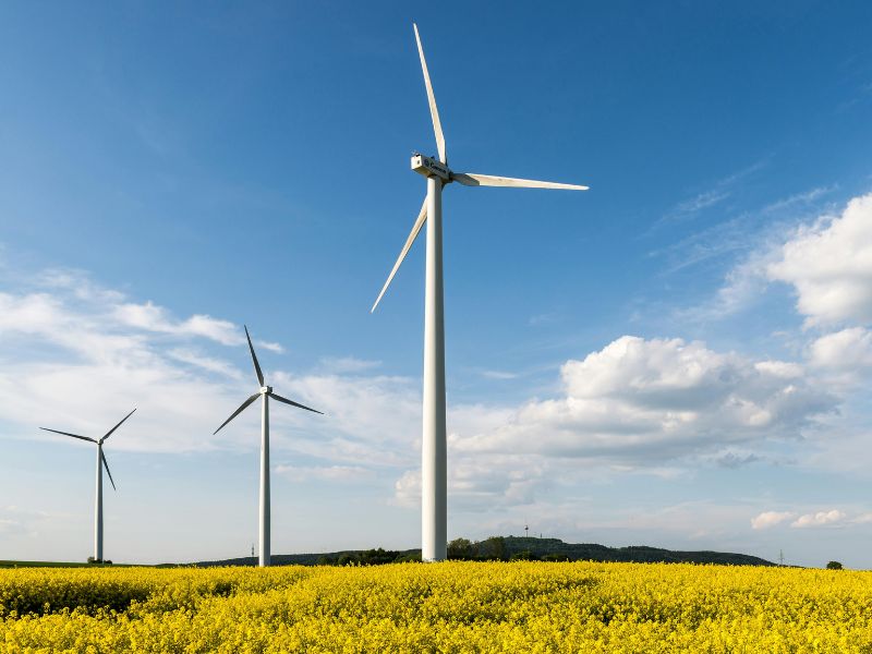 UK countryside wind turbine