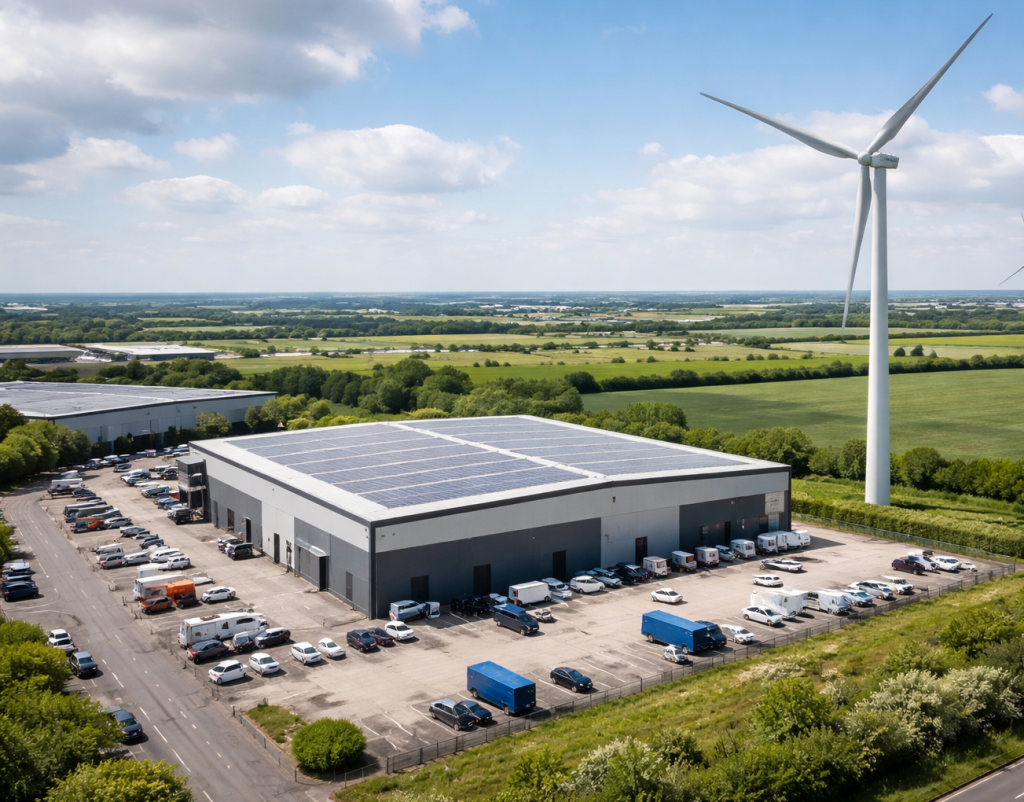 Wind-powered direct supply industrial site in the UK